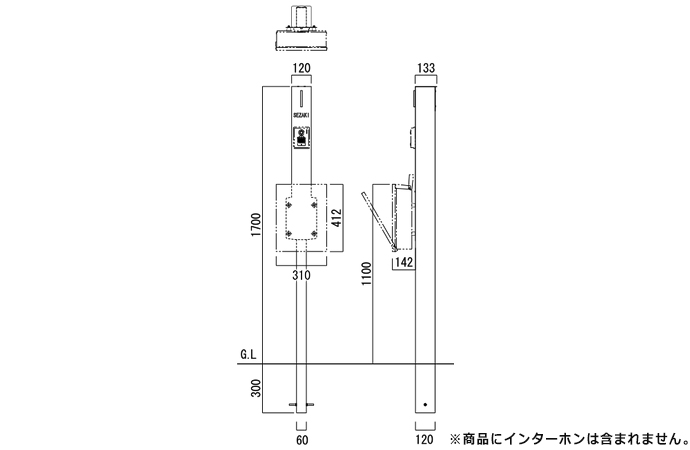 83252円 WEB限定 エクステリア 機能門柱 金属 セードル グレイン タモ